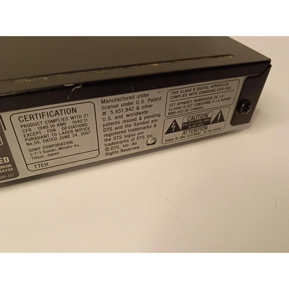 Sony DVP-SR500H 1080p Upscaling DVD CD Player with Remote Tested